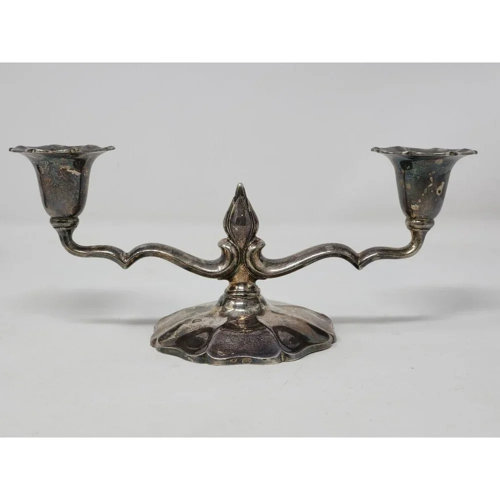 Pair Antique Homan Co. E.P.B.M. #136 Candelabra Rustic‎ Victorian MCM